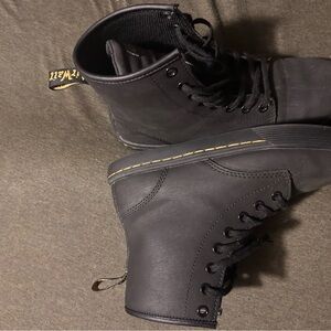Dr. Martens Black Leather Women's Sneakers